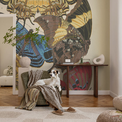 Stick-on wall mural with an inspiring butterflies design