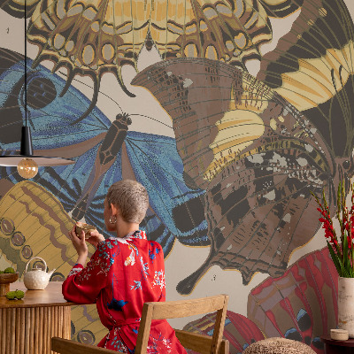 Stick-on wall mural with an inspiring butterflies design