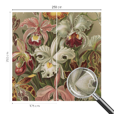 Removable wall mural with a floral elegance design