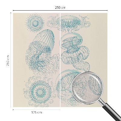 Removable wall mural wallpaper Sea jellyfish