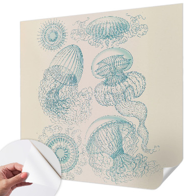 Removable wall mural wallpaper Sea jellyfish