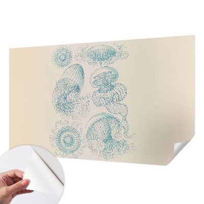 Removable wall mural wallpaper Sea jellyfish
