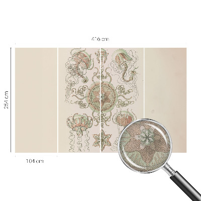 Peel and stick wall mural featuring an underwater world design for the living room