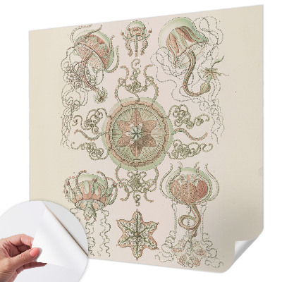 Peel and stick wall mural featuring an underwater world design for the living room
