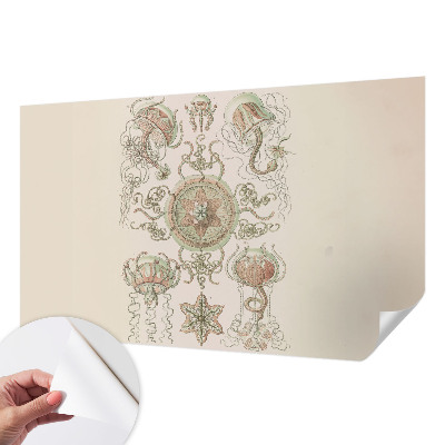 Peel and stick wall mural featuring an underwater world design for the living room
