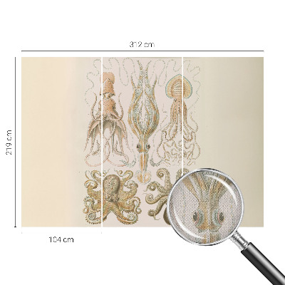 Peel and stick wall mural for bedroom featuring sea life