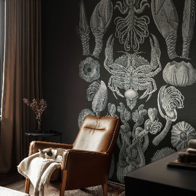 Peel and stick wall mural for kids' room Underwater forms