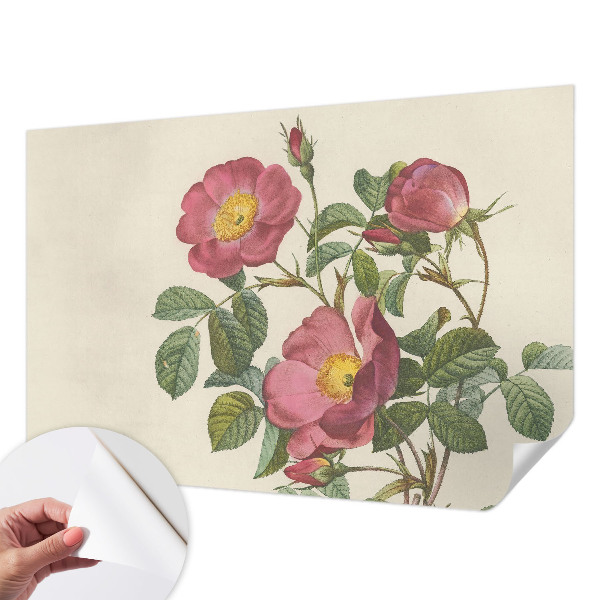 3D photo wallpaper mural Rose motif