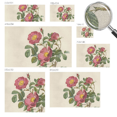 3D photo wallpaper mural Rose motif