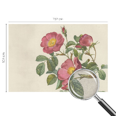 3D photo wallpaper mural with a rose motif