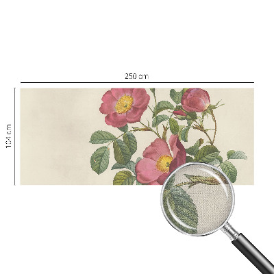 3D photo wallpaper mural with a rose motif