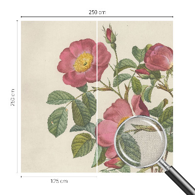 3D photo wallpaper mural with a rose motif