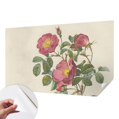 3D photo wallpaper mural Rose motif