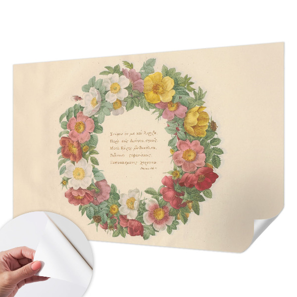 Children's wall mural Floral wreath