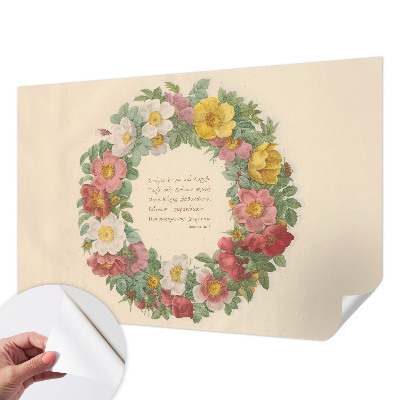 Children's wall mural Floral wreath