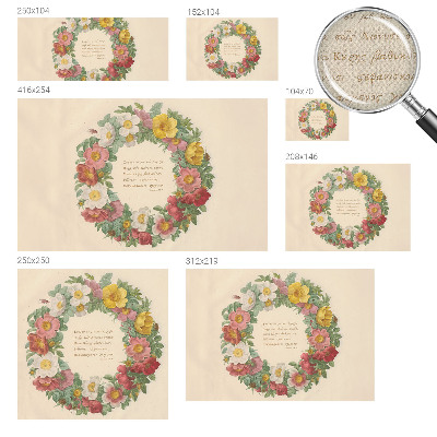 Children's wall mural Floral wreath