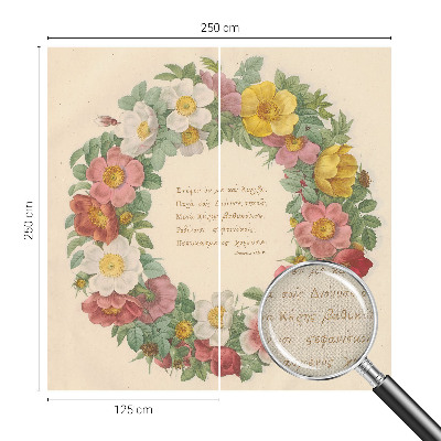 Children's wall mural Floral wreath
