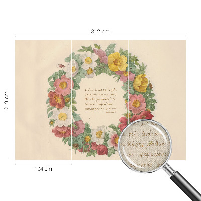 Children's wall mural Floral wreath