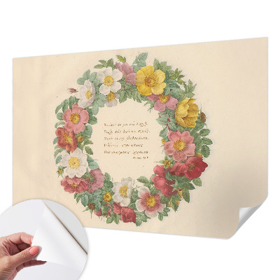 Children's wall mural Floral wreath