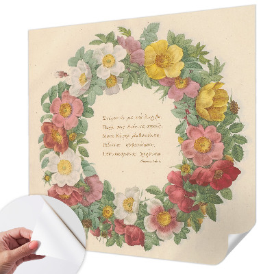 Children's wall mural Floral wreath