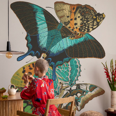 Baby room wall mural Colorful butterflies
