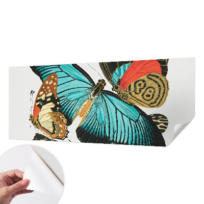 Peel and stick wall mural Colorful butterflies