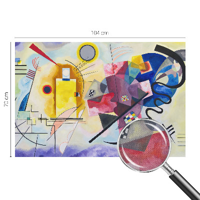 Peel and stick wallpaper mural with a colorful abstract design