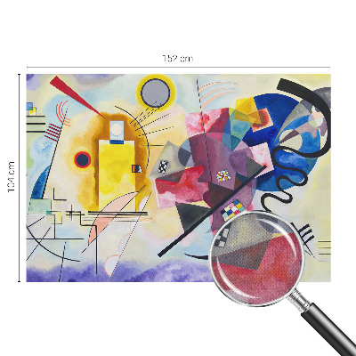 Peel and stick wallpaper mural with a colorful abstract design