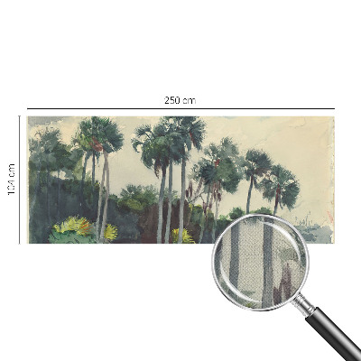 Self-adhesive photo wallpaper with an exotic palm tree motif