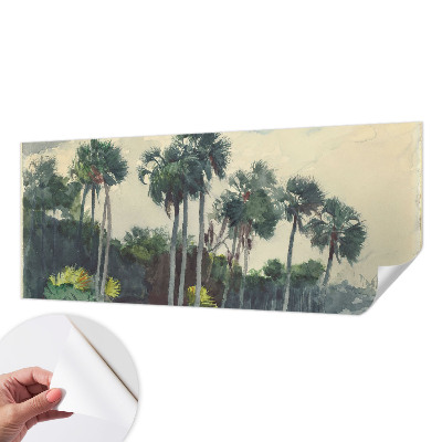 Self-adhesive photo wallpaper with an exotic palm tree motif