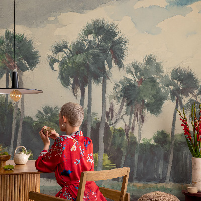 Self-adhesive photo wallpaper Exotic palm trees