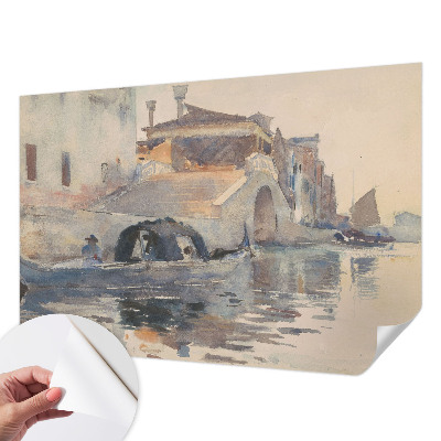 Peel and stick wall mural for kids' room with a Venetian harmony design