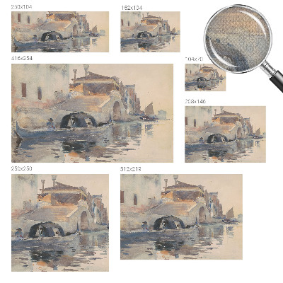 Peel and stick wall mural for kids' room with a Venetian harmony design