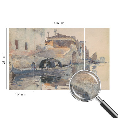 Peel and stick wall mural for kids' room with a Venetian harmony design