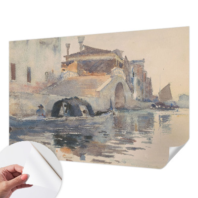 Peel and stick wall mural for kids' room with a Venetian harmony design