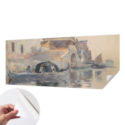 Peel and stick wall mural for kids' room with a Venetian harmony design