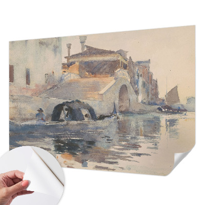 Peel and stick wall mural for kids' room with a Venetian harmony design