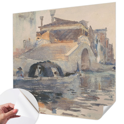 Peel and stick wall mural for kids' room with a Venetian harmony design