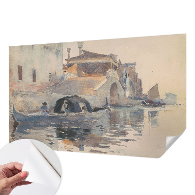 Peel and stick wall mural for kids' room with a Venetian harmony design