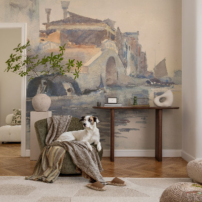 Peel and stick wall mural for kids' room with a Venetian harmony design