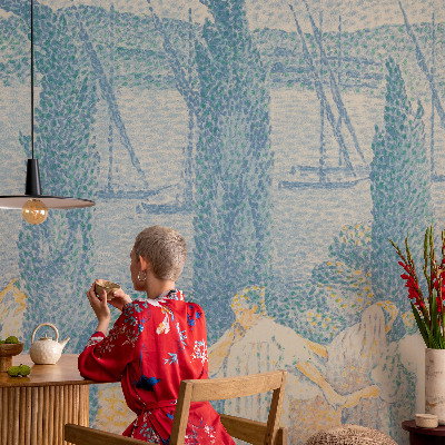 3D photo wallpaper mural Lazy day