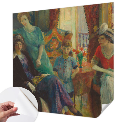 Removable wall mural wallpaper with a classic elegant design