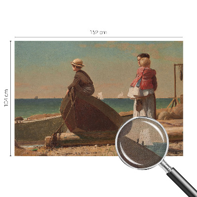 3D wall mural with a seaside scene