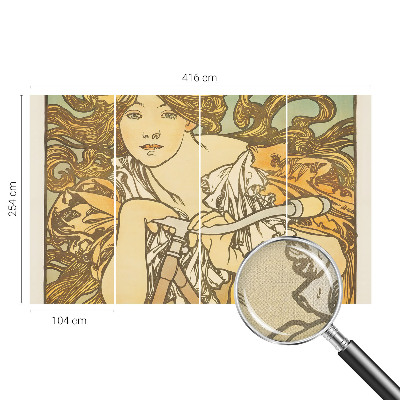 Peel and stick wall mural for living room with a spring elegance design