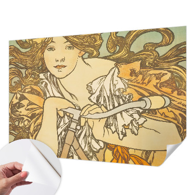 Peel and stick wall mural for living room with a spring elegance design