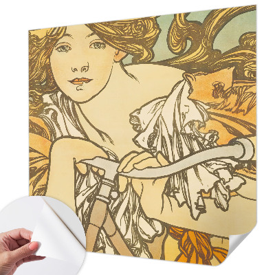 Peel and stick wall mural for living room with a spring elegance design