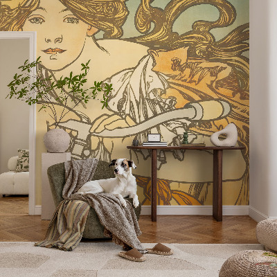 Peel and stick wall mural for living room Spring elegance