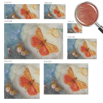 Peel and stick wall mural for kids' room with colorful butterflies