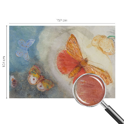 Peel and stick wall mural for kids' room with colorful butterflies
