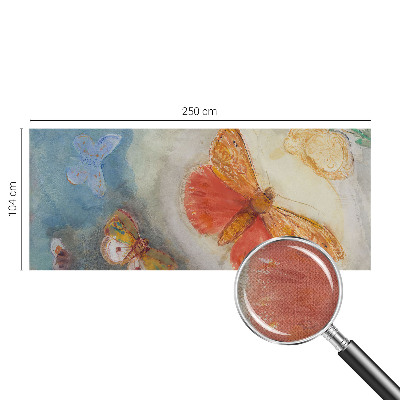 Peel and stick wall mural for kids' room with colorful butterflies